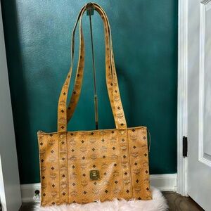 MCM Visetos Heritage Tote - Cognac - Monogram - Made in Germany